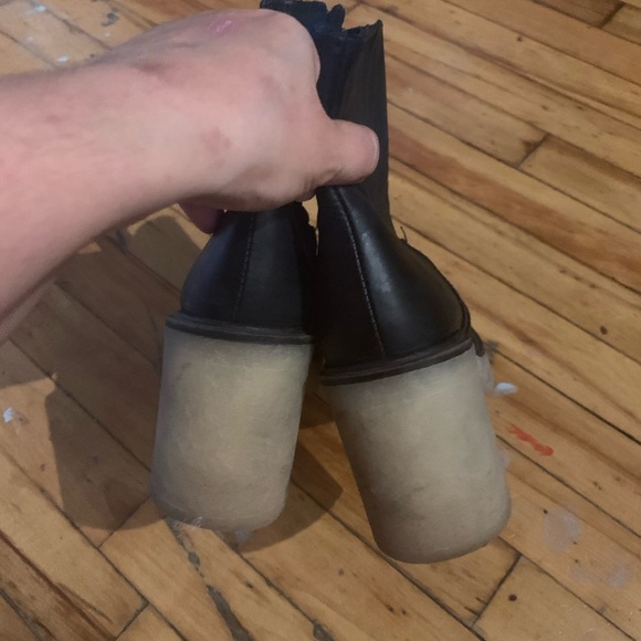 Free people revolve chunky James Chelsea bootiesBlack Leather Ankle Boots - Picture 6 of 9